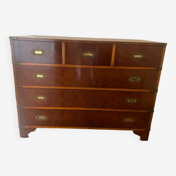 Marine chest of drawers in solid yew