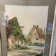 Aquarelle cour de ferme alsacienne lucien fuchs