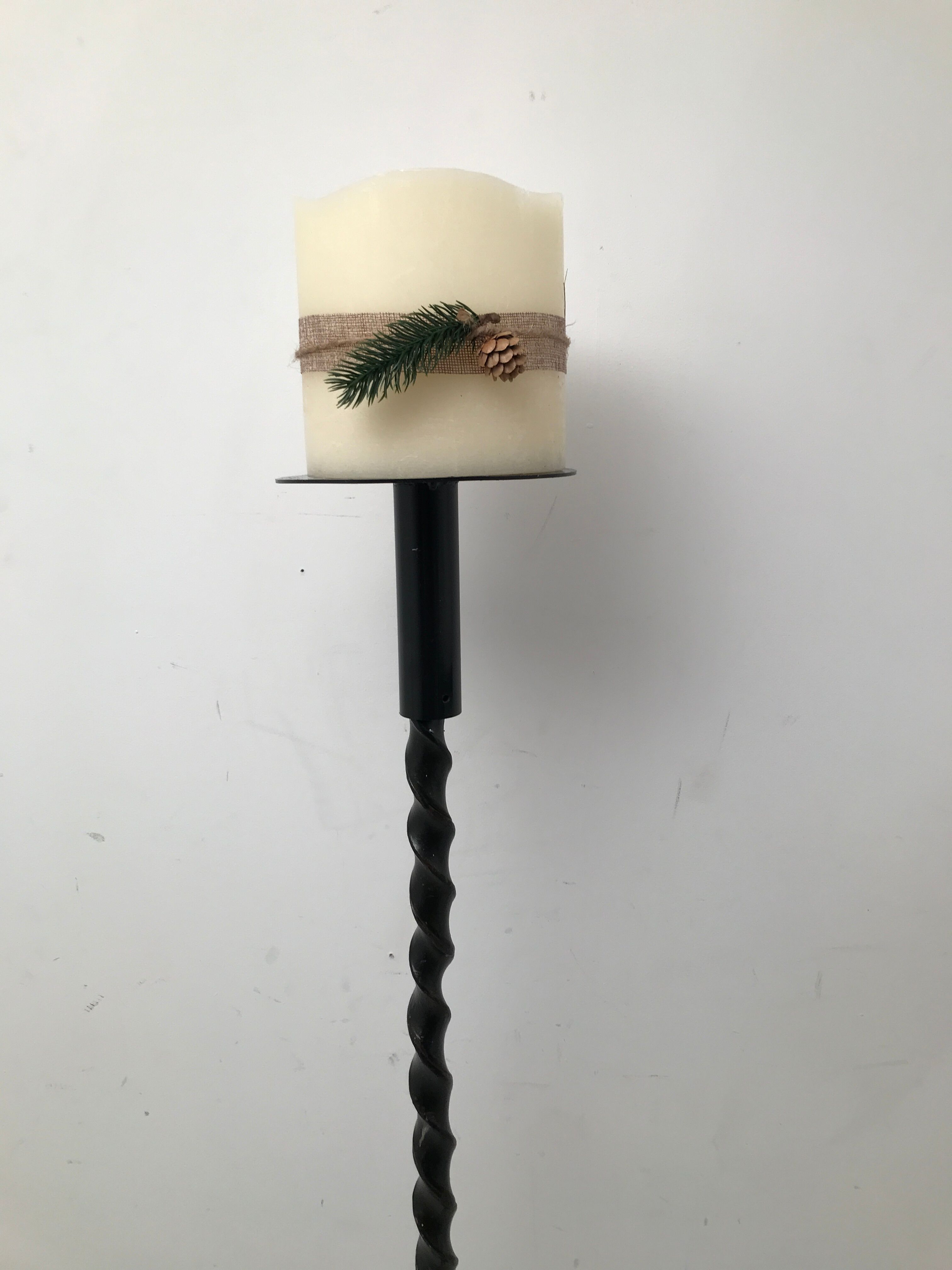 Wrought iron candle holder 60s