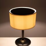 Grand ensemble de bureau exclusif en cuir cousu, années 1960, France