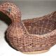 Woven wicker hen