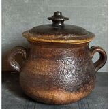 Ceramic covered pot by Jean Marais signed, Vallauris 80s