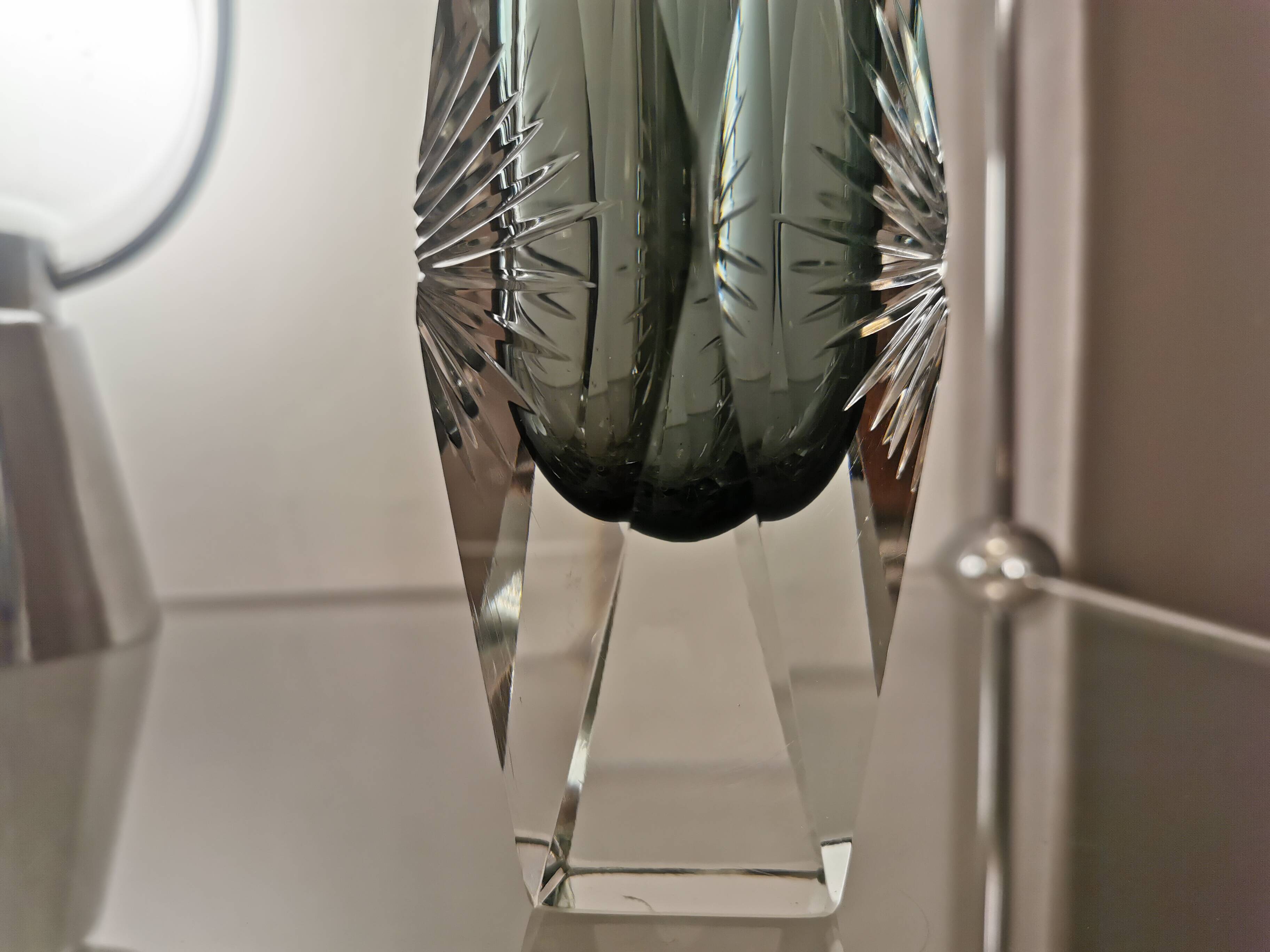 Vase en verre de Murano Sommerso vintage