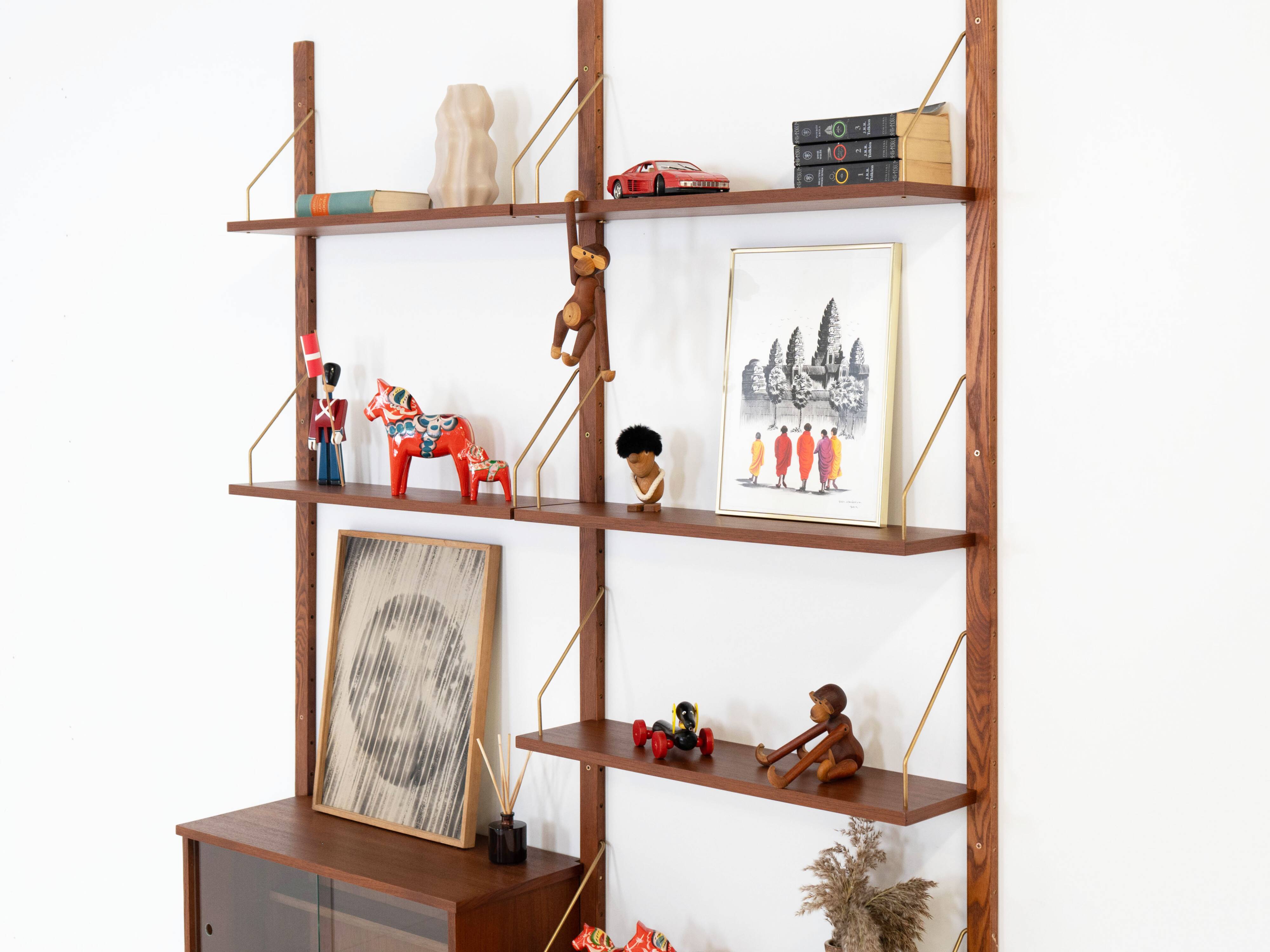 Teak modular shelving unit, Danish design, 1960s, made in Denmark