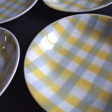 4 Hollow yellow checkered plates