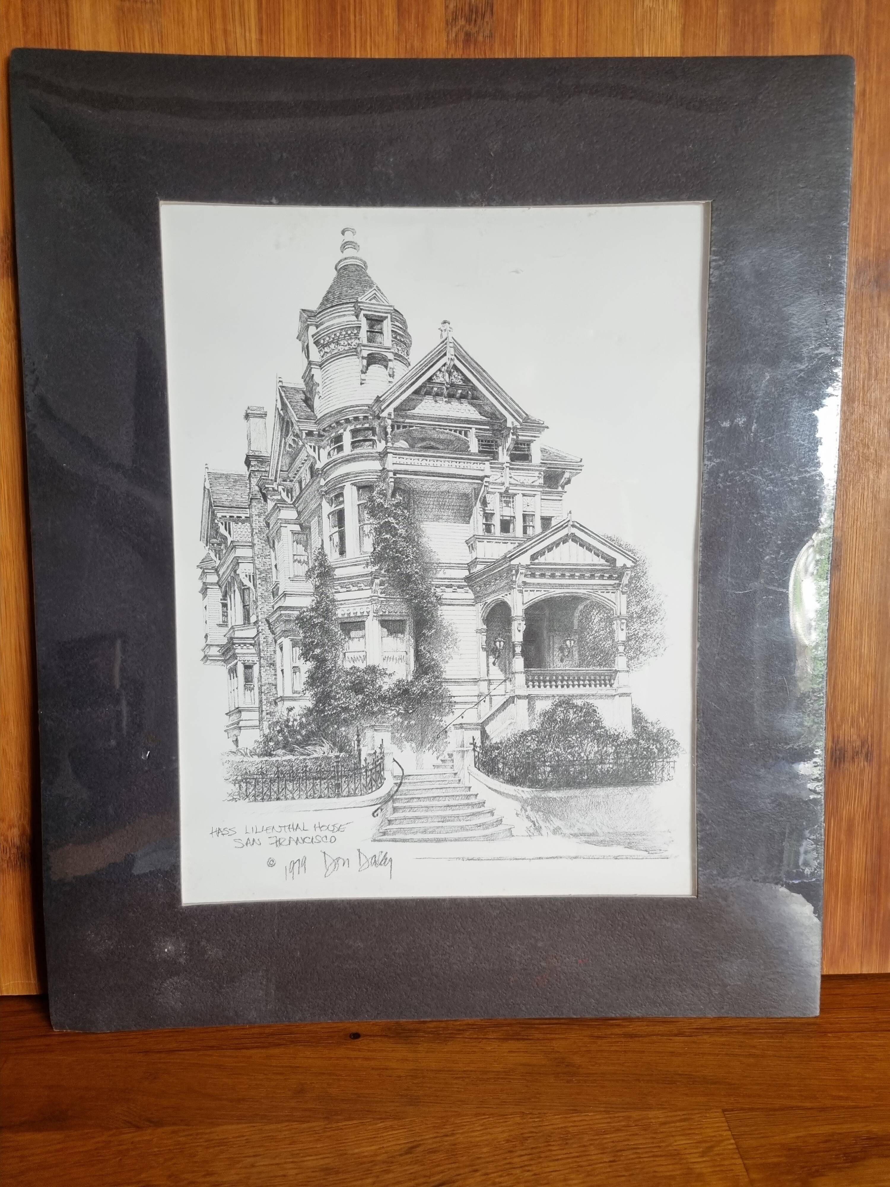 絵画 Hass Lillianthal House 1979 Don Davey Vintage San Francisco Don Davey Sketch Haas Lilienthal House
