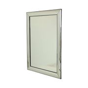 Vintage silver Deknudt mirror in Hollywood Regency style, 107 cm