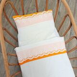 Vintage baby set, sheet + pillowcase