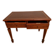 Restored antique Louis XVI style desk with a 19th-century leather top.