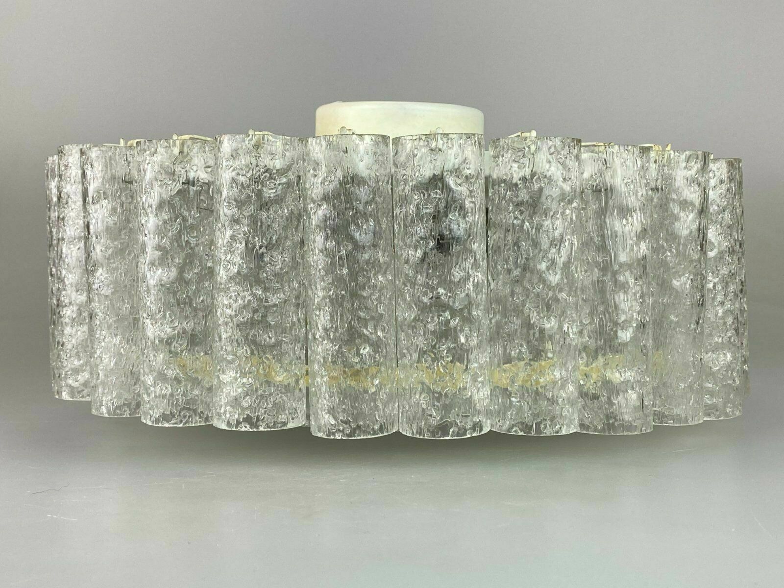 XL 60s 70s Chandelier Chandelier Doria Brass Glass Space Age Design 60s