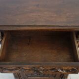 19th century carved walnut gothic storage unit