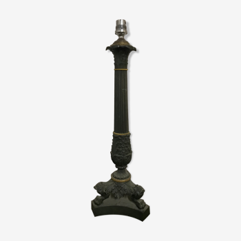 19th century bronze lamp foot