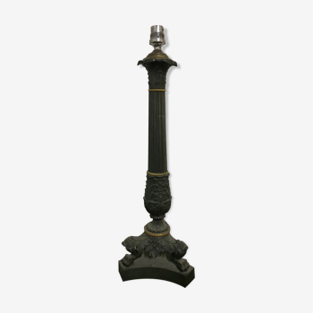 Pied de lampe bronze XIXème
