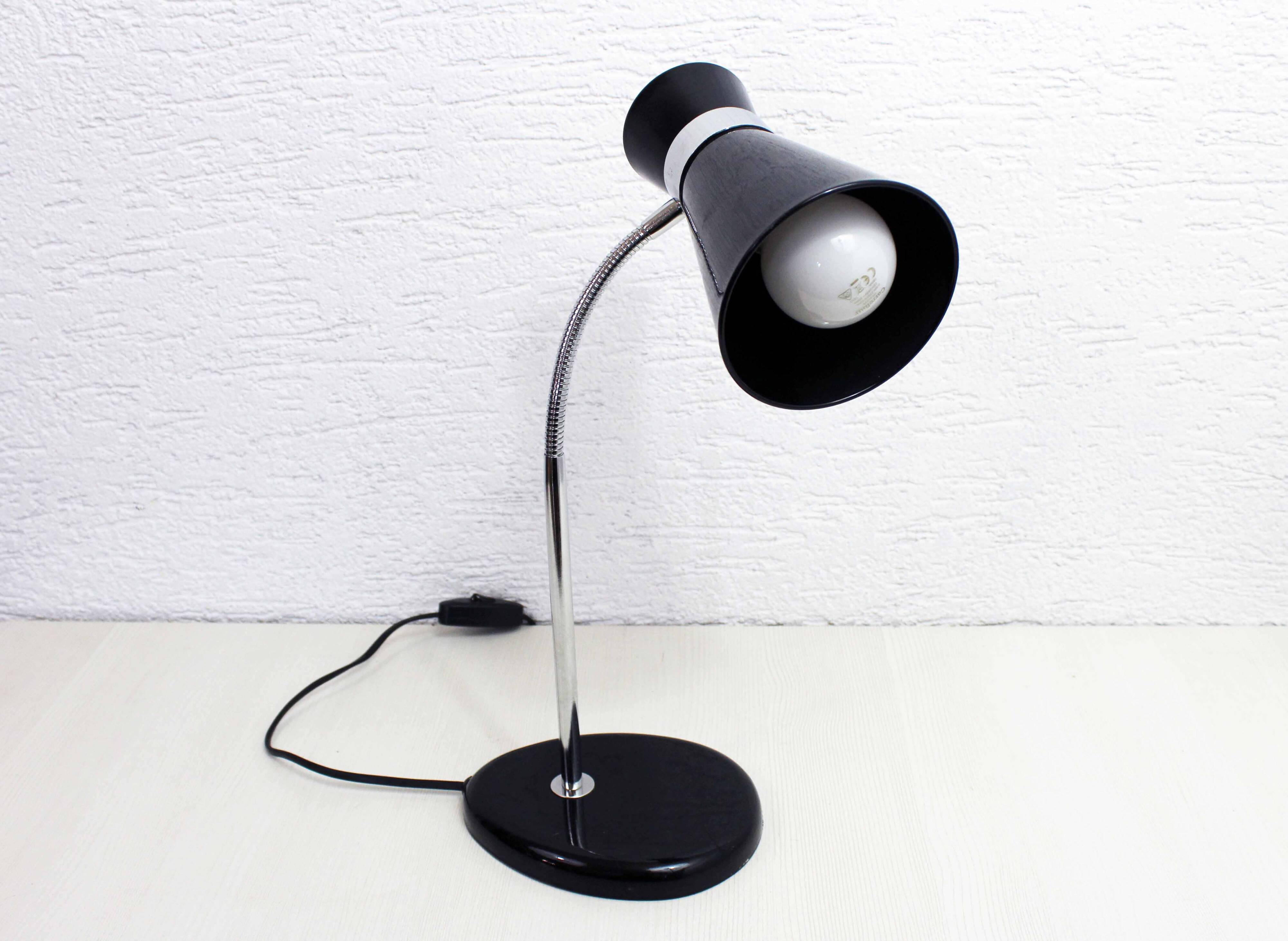 Diabolo desk lamp in black metal