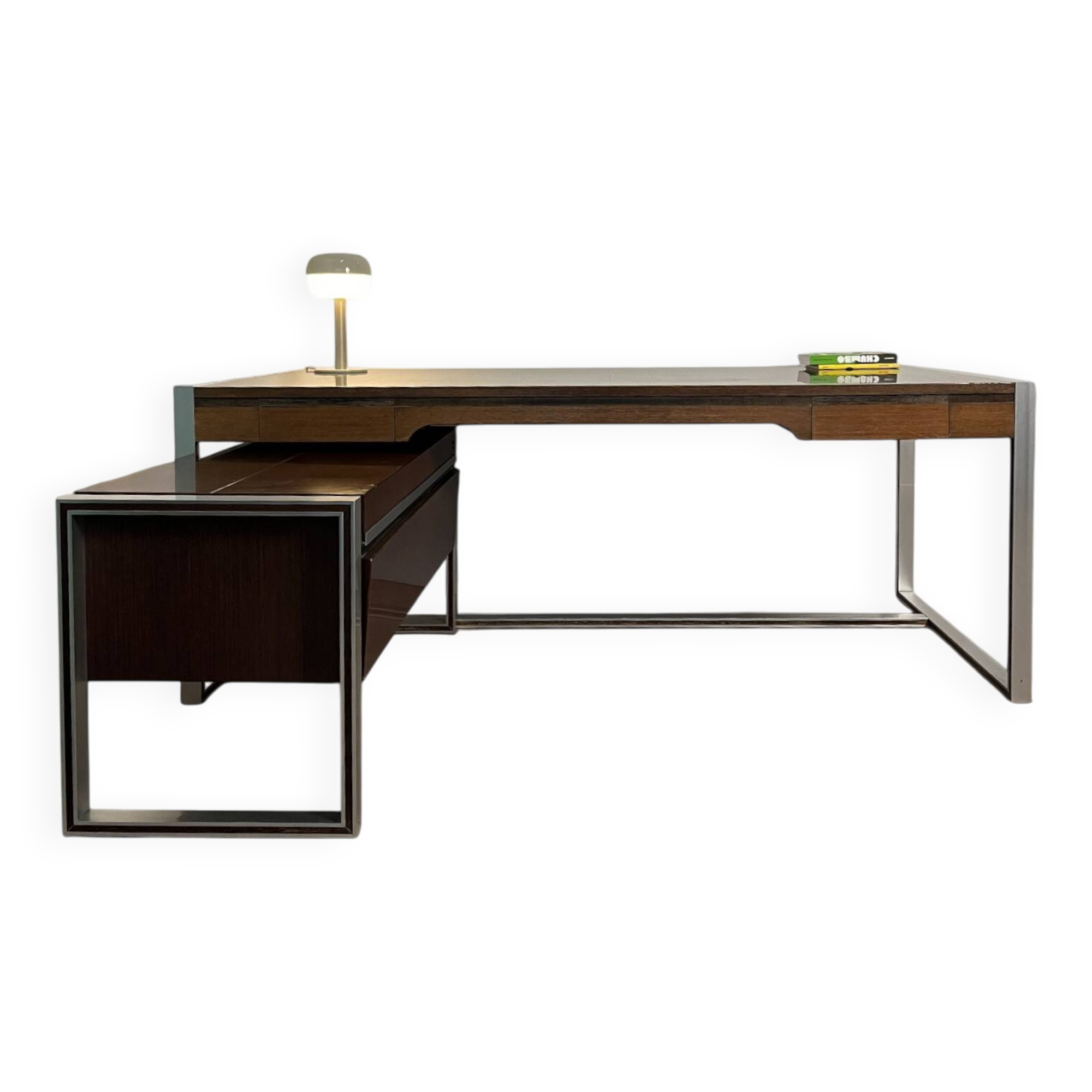 Minister's desk set + sideboard, Claude Gaillard for Ligne Roset, 1970