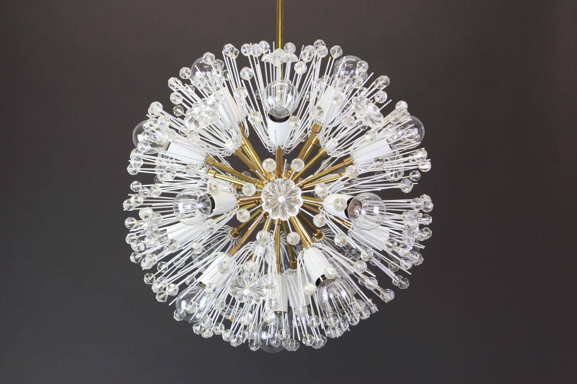 Brass star chandelier by Emil Stejnar, Austria, 1960s.