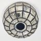 Mid-century minimalist flush mount ceiling light in glass and iron from Limburg, Germany, 1960s