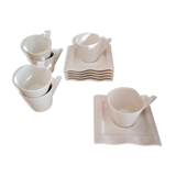 Porcelain volute espresso coffee service