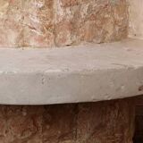 Magnussen Ponte, 1980 brutalist fossil stone coffee table