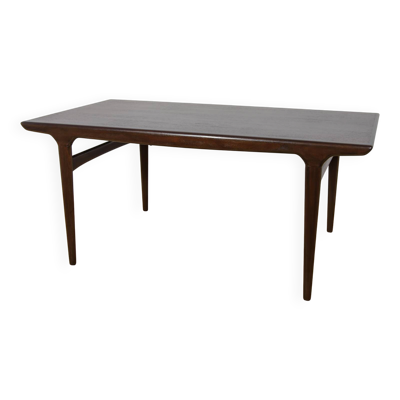 Table à manger extensible en teck de style mid-century conçue par Johannes Andersen pour Uldum Møbelfabrik, Danemark, années 1960.