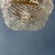 Vintage 30s flush mount glass ceiling lamp
