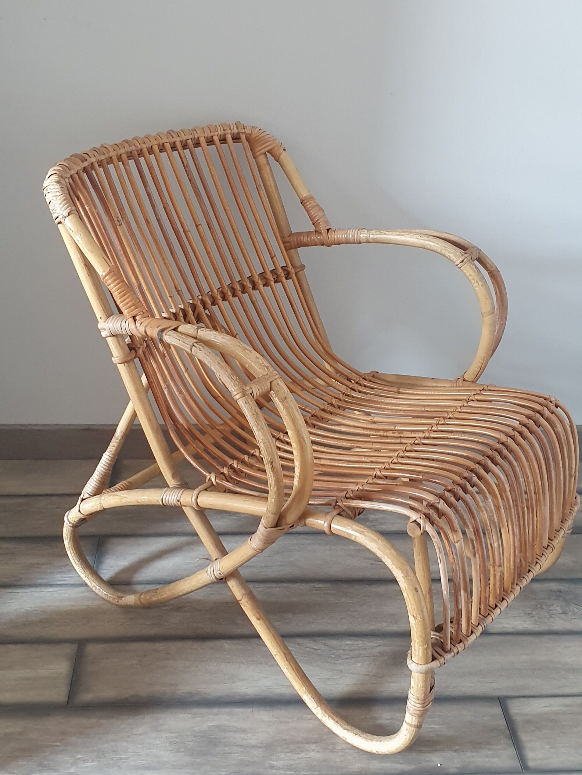 Rattan armchair