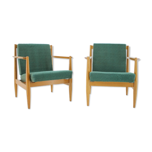 Ensemble de fauteuils de deux tonnes des années 1960, Tchécoslovaquie