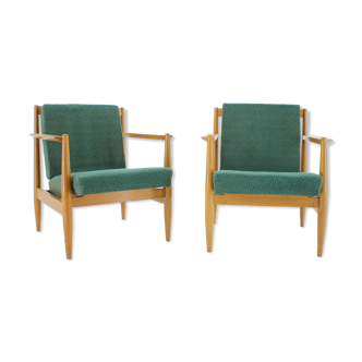 Ensemble de fauteuils de deux tonnes des années 1960, Tchécoslovaquie