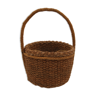 Panier porte bouteille corde vintage