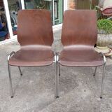 pair of vintage chairs against thermoformed plate