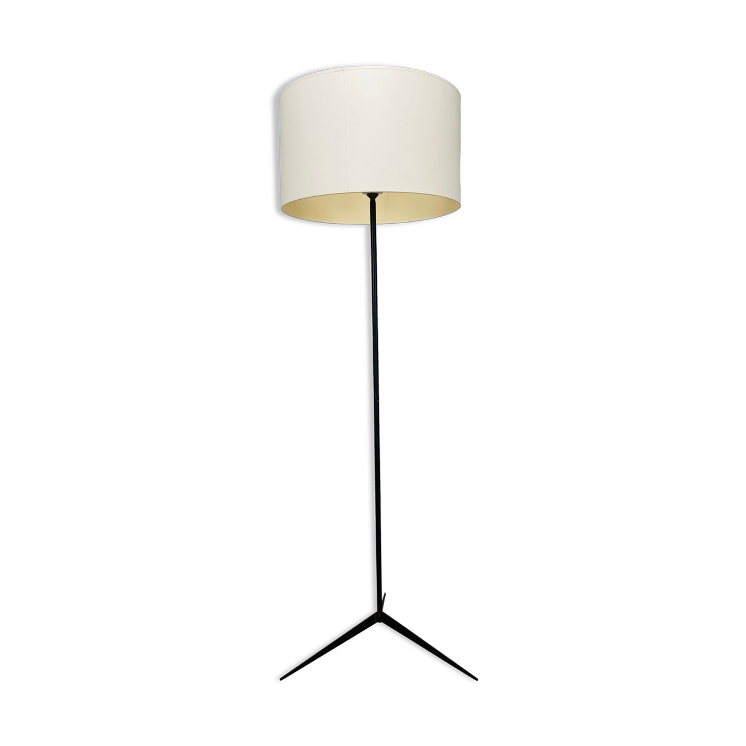 Tripod floor lamp 50s black metal