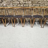 Lot of 6 bistro bar chairs from the 1960s