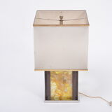 Romeo Rega Hollywood Regency Style Table Lamp in Brass and Chrome