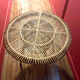 Vintage rattan and bamboo coffee table