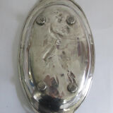 Art deco silver metal dish