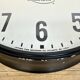 Vintage Black School Wall Clock from Lathem, 1980s