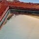 Louis XVI style mirror, repainted, vintage, 75 cm