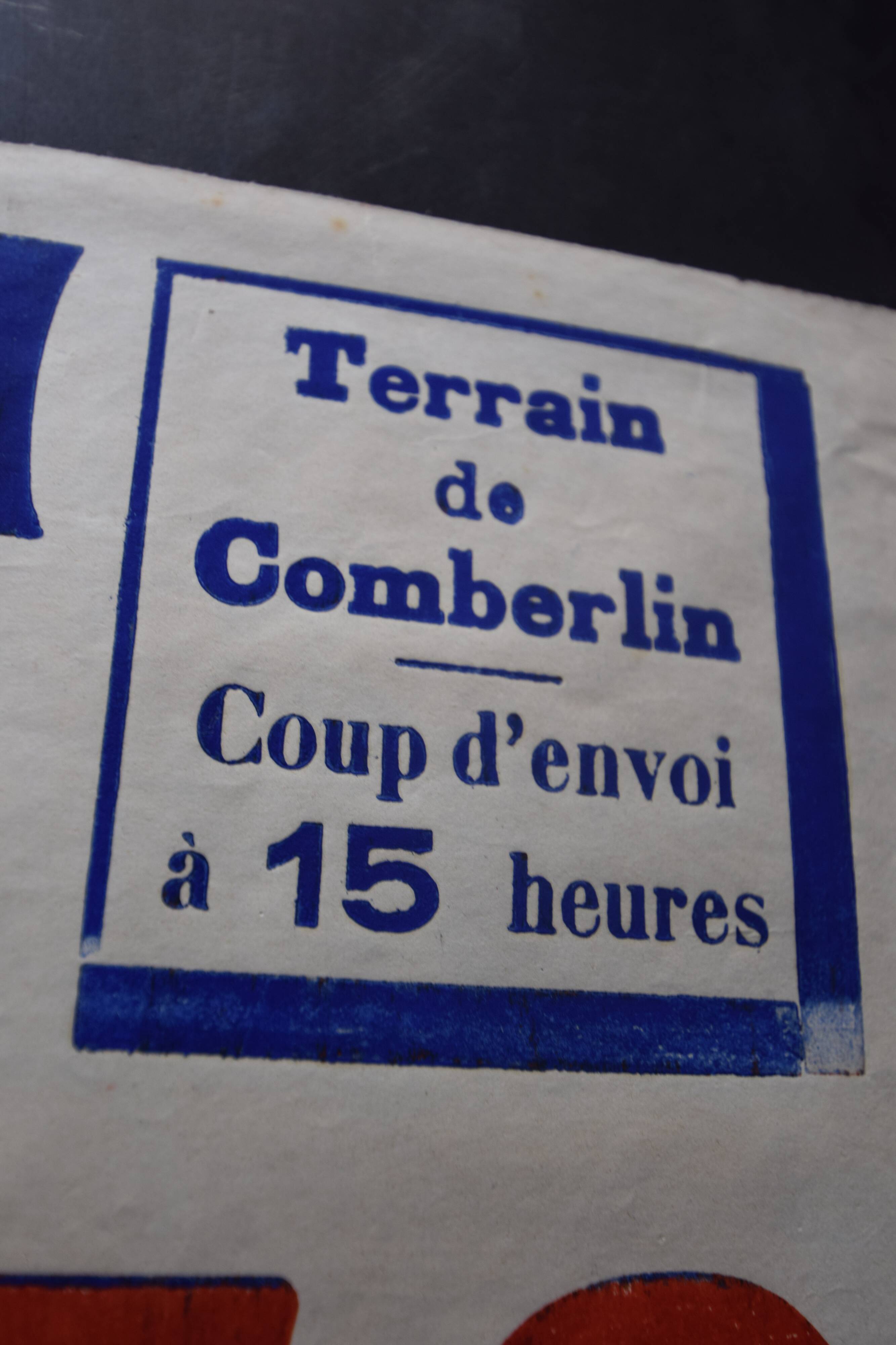 "Rugby Match" poster - City of Langon - 1930s