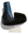 Moroso fjord black leather chair