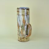 Pitcher and glasses with harlequin decoration, Atelier du Vieux Moulin