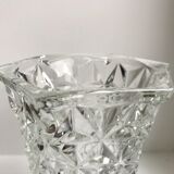 Faceted glass vase 60s