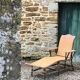 Old rattan lounger.