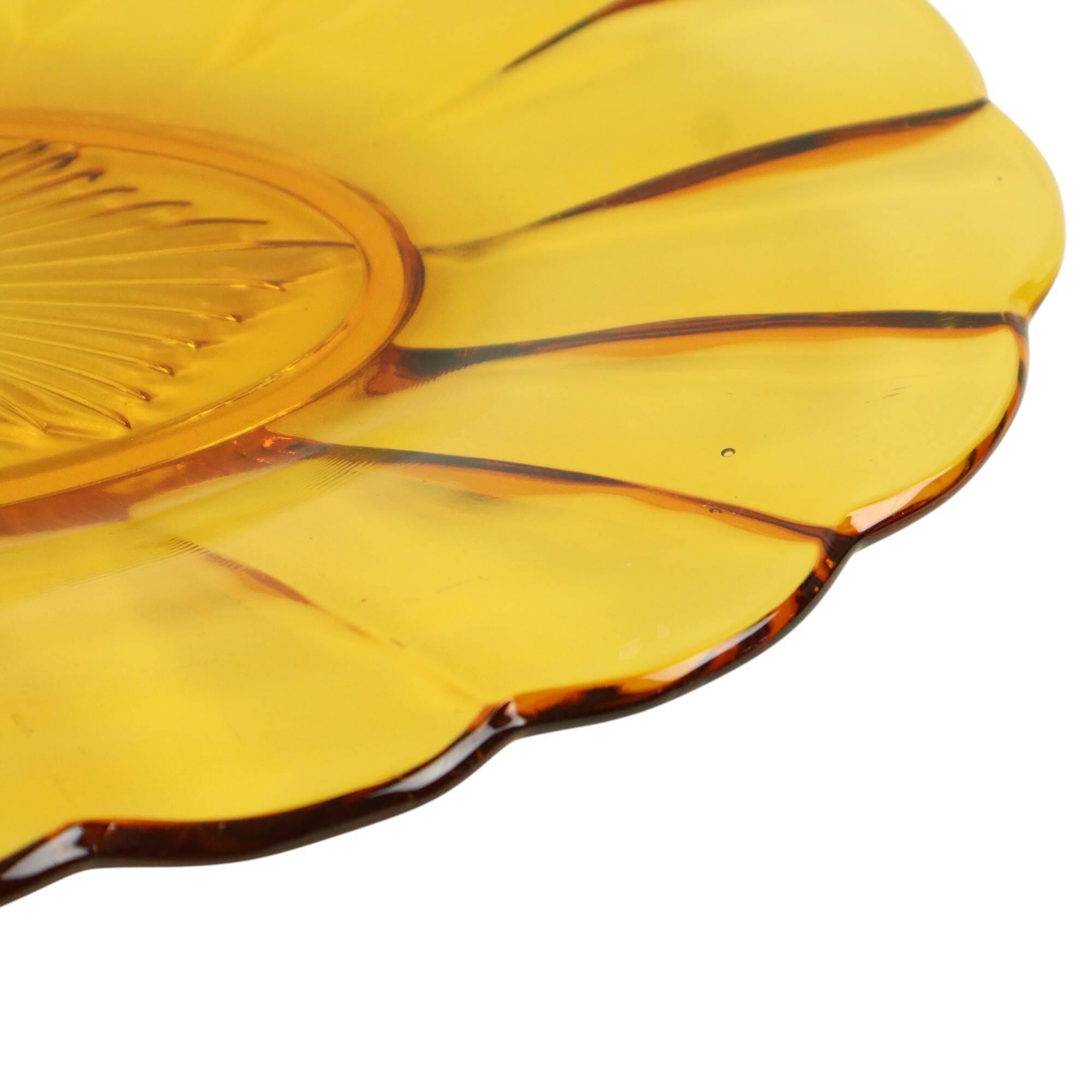 Val Saint Lambert Fruit bowl Amber Luxval Art Deco 1935