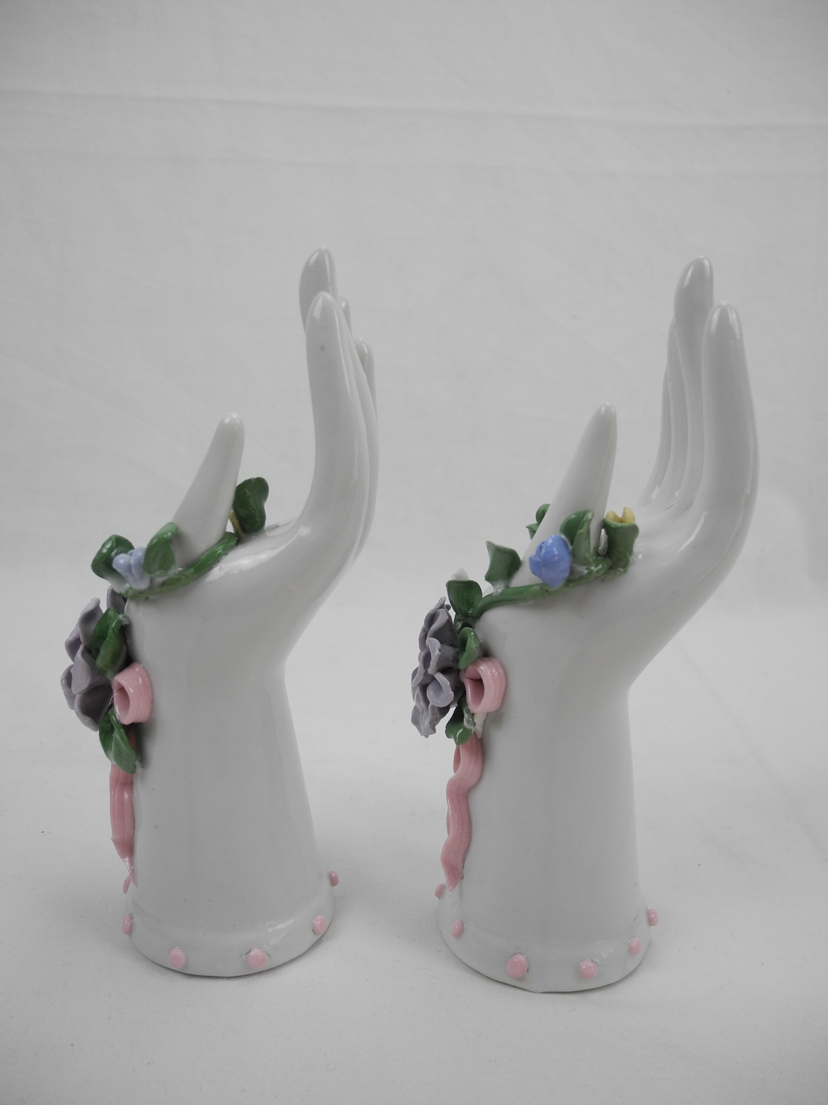 Pair of vintage ring holders ring holders stand shabby decor