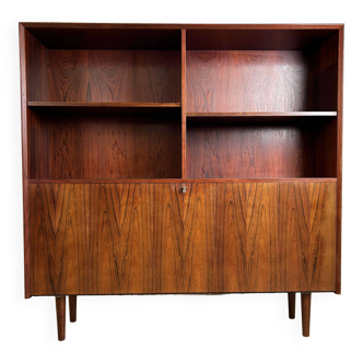Large vintage Scandinavian rosewood bookcase by Brouer, 1960s