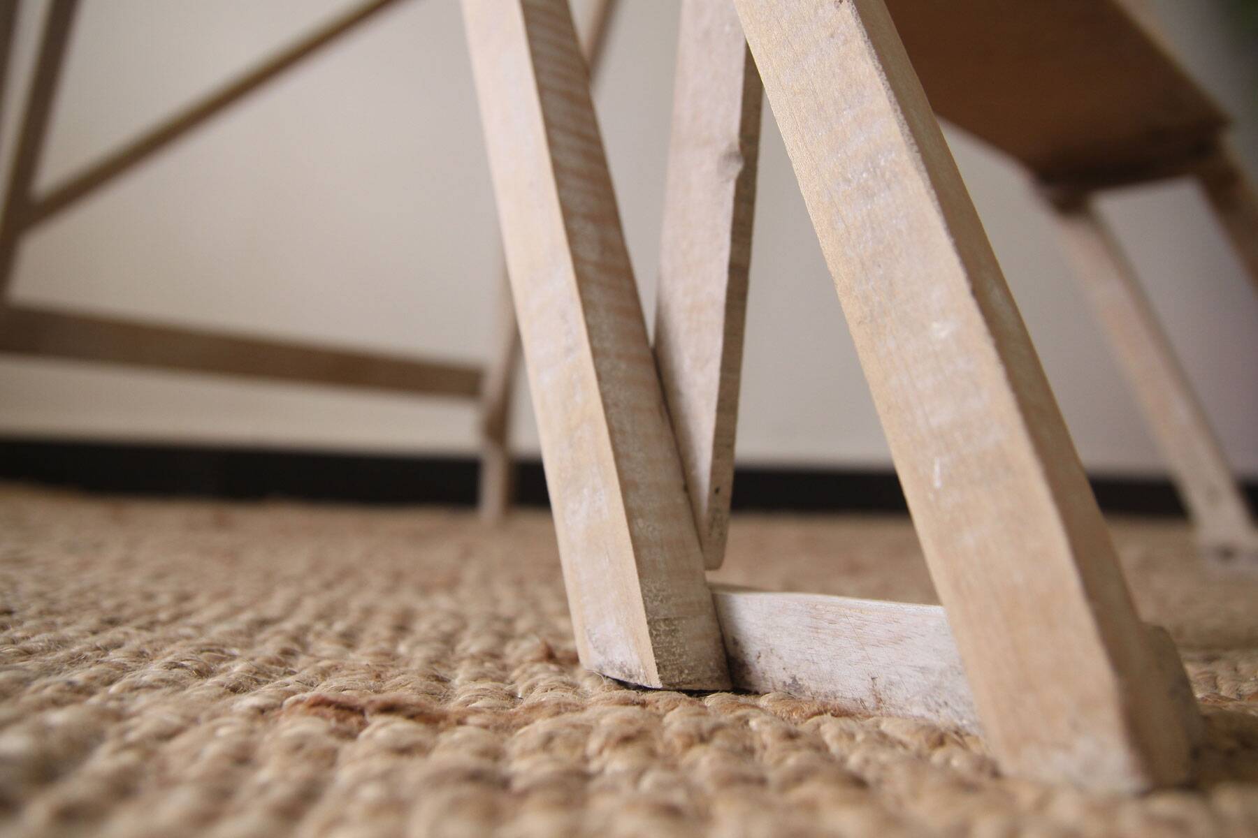 Old wooden painter's step ladder