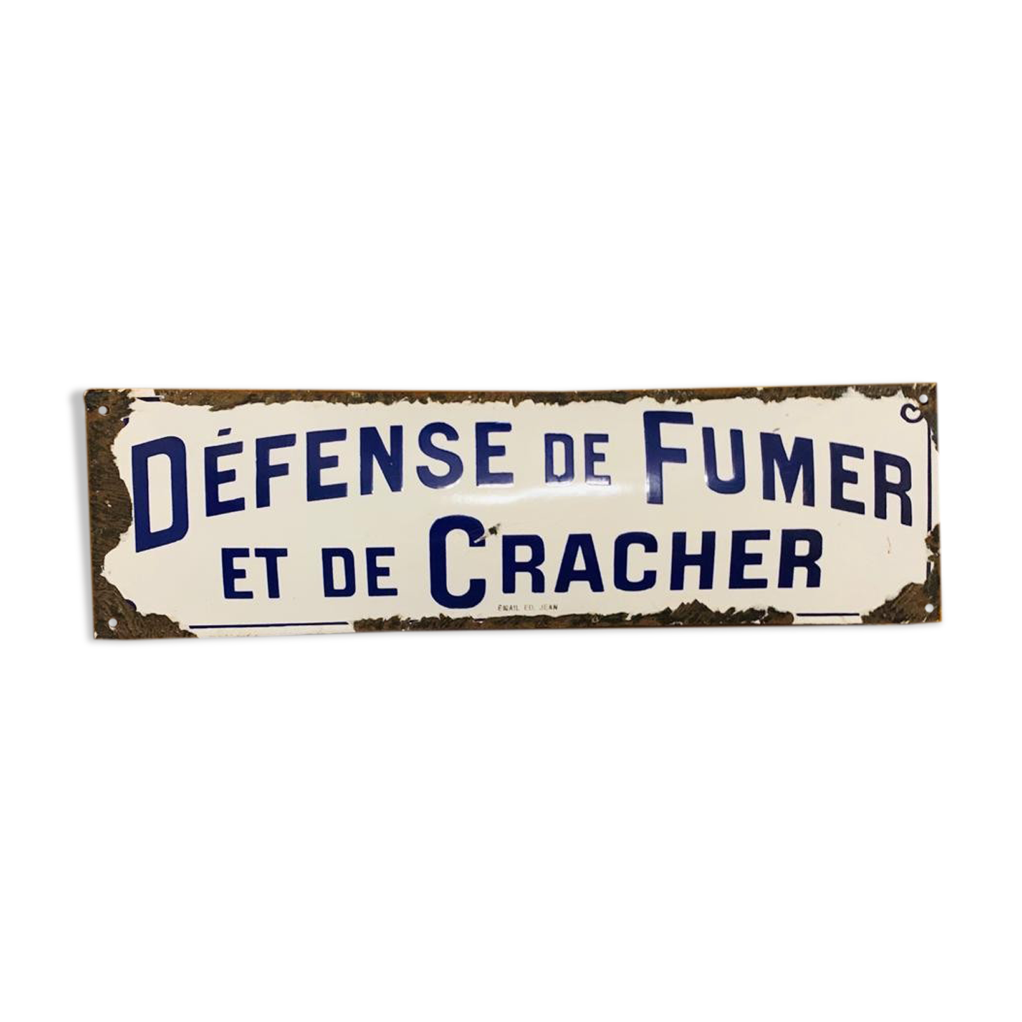 Plaque émaillée bombée