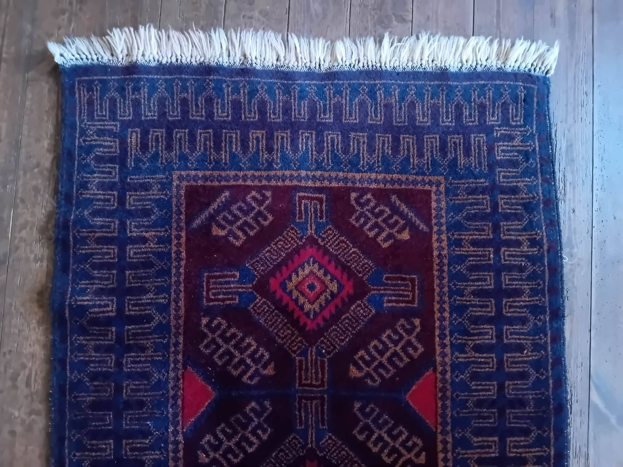 Handmade Afghan Belouch rug 155x90cm