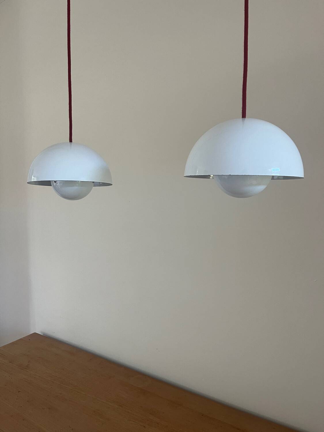 2x Vintage Verner Panton Flowerpot pendant lamp - Louis Poulsen