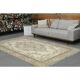 1970s Vintage Turkish Oushak Handmade Wool Cotton Beige Area Rug 186x306